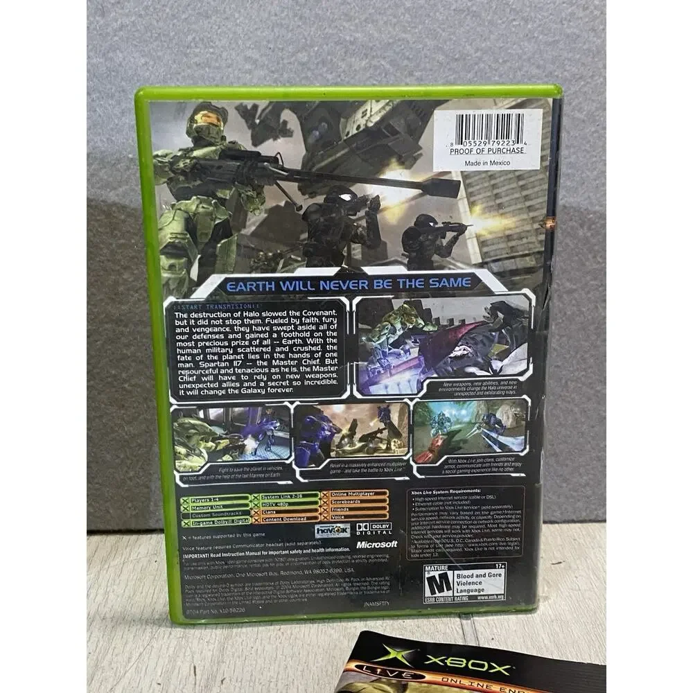 Halo 2 (Xbox, 2004) Complete with manual & Oddworld Munch’s Oddysee